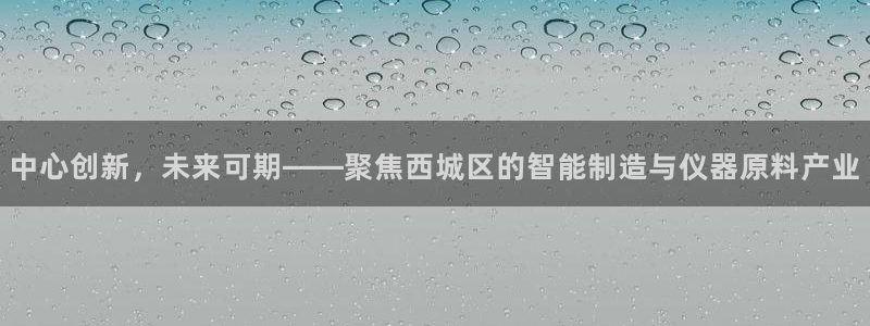 cq9电子怎么赢钱：中心创新，未来可期——聚焦西城区的智能制