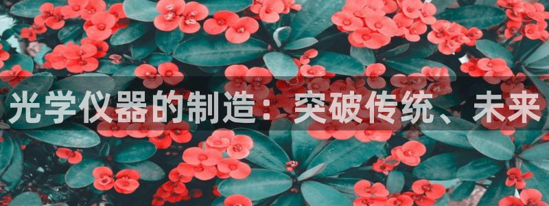 电子cq9跑得快：光学仪器的制造：突破传统、未来