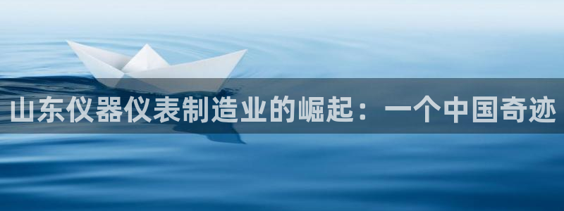 cq9电子以小博大：山东仪器仪表制造业的崛起：一个中国奇迹