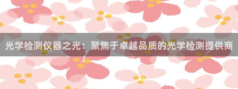 宝马cq9电子：光学检测仪器之光：聚焦于卓越品质的光学检测提