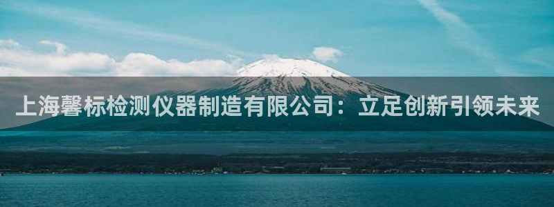 cq9电子官方网址：上海馨标检测仪器制造有限公司：立足创新引